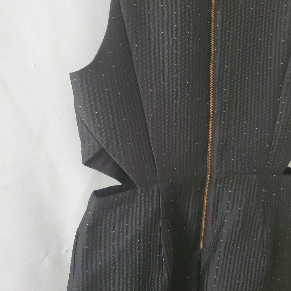 Madewell 1937 Women's Black Midnight Speckle Cut Out Mini Cocktail Dress Size 6 - Picture 10 of 16